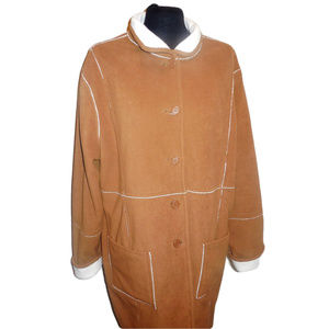 Coat Tan Brown Winter Jacket LARGE